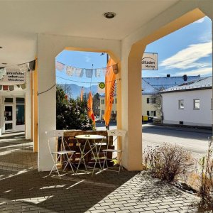 Galerie mit Bergblick